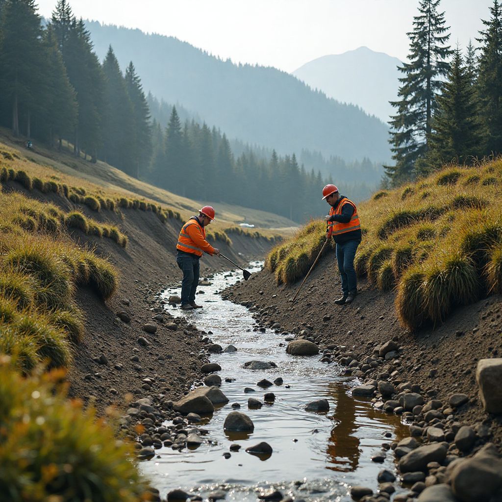 Watershed restoration project in Romania